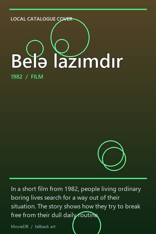 Belə lazımdır poster