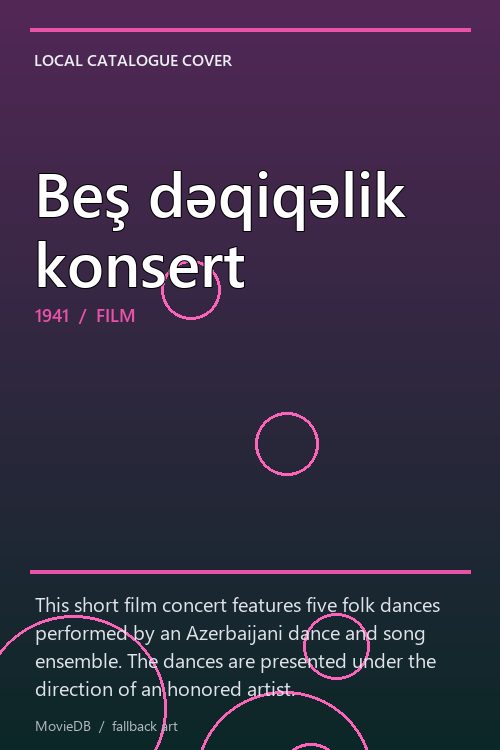 Beş dəqiqəlik konsert poster