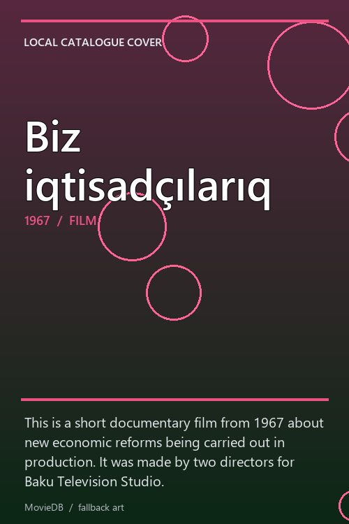 Biz iqtisadçılarıq poster