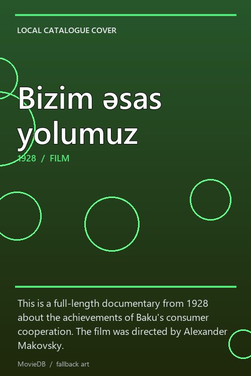 Bizim əsas yolumuz poster