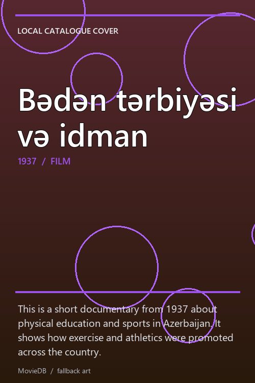 Bədən tərbiyəsi və idman poster