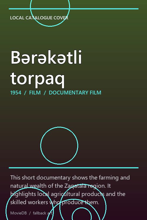 Bərəkətli torpaq poster