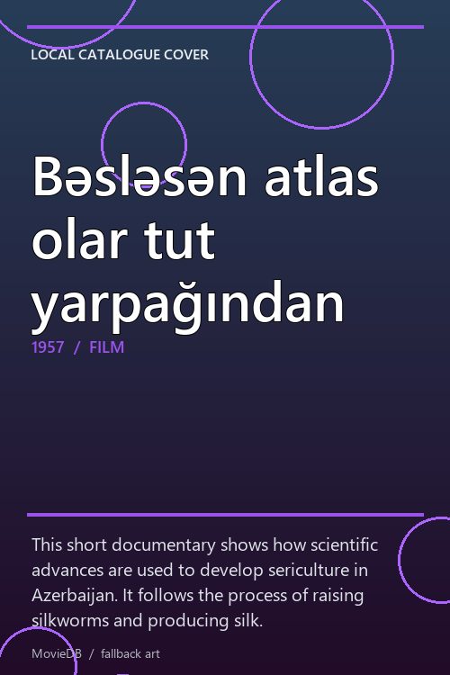 Bəsləsən atlas olar tut yarpağından poster