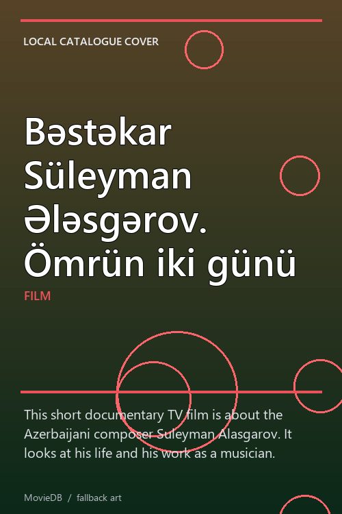 Bəstəkar Süleyman Ələsgərov. Ömrün iki günü poster