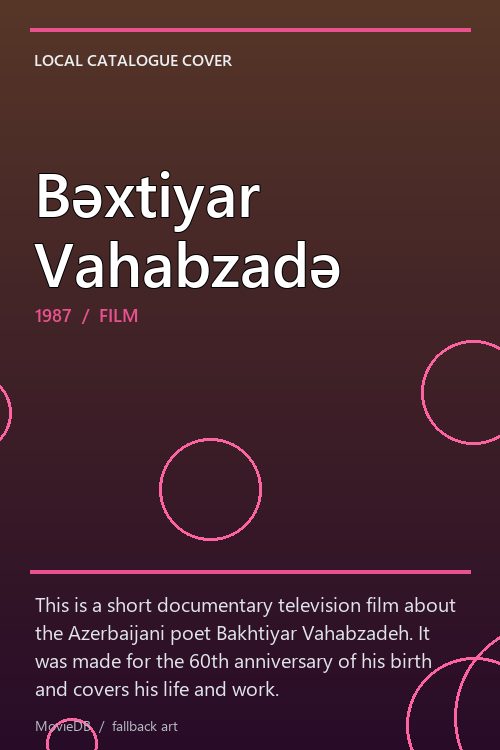 Bəxtiyar Vahabzadə poster