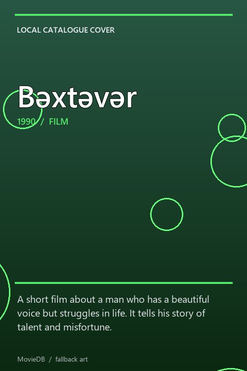 Bəxtəvər poster