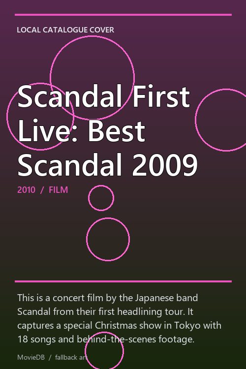 Scandal First Live: Best Scandal 2009 poster