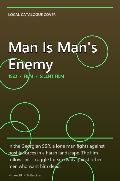 Man Is Man's Enemy poster