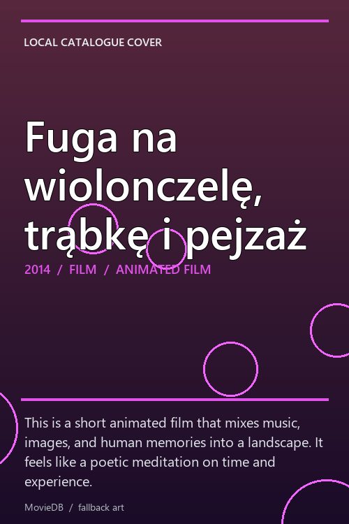Fuga na wiolonczelę, trąbkę i pejzaż poster