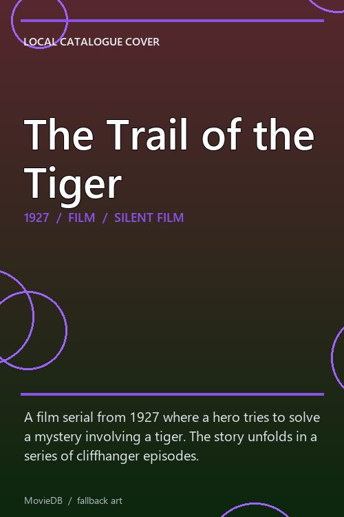 The Trail of the Tiger poster