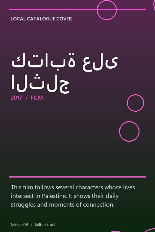 كتابة على الثلج poster