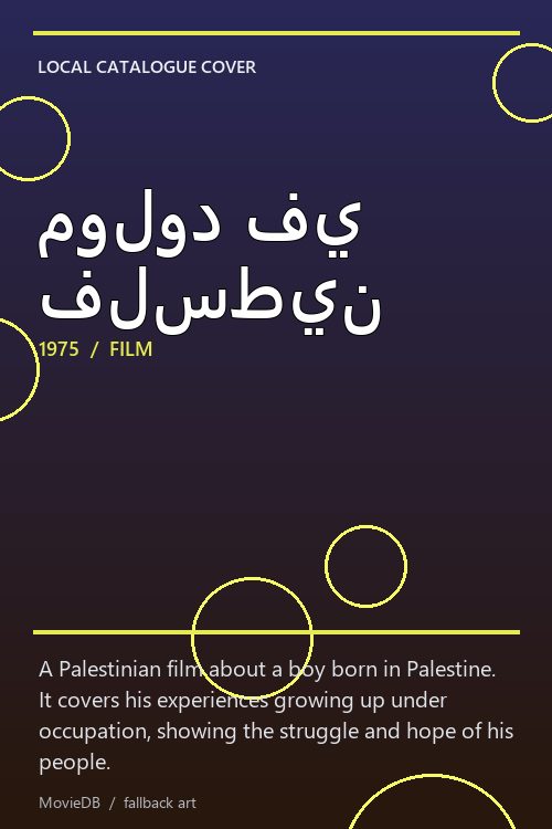 مولود في فلسطين poster