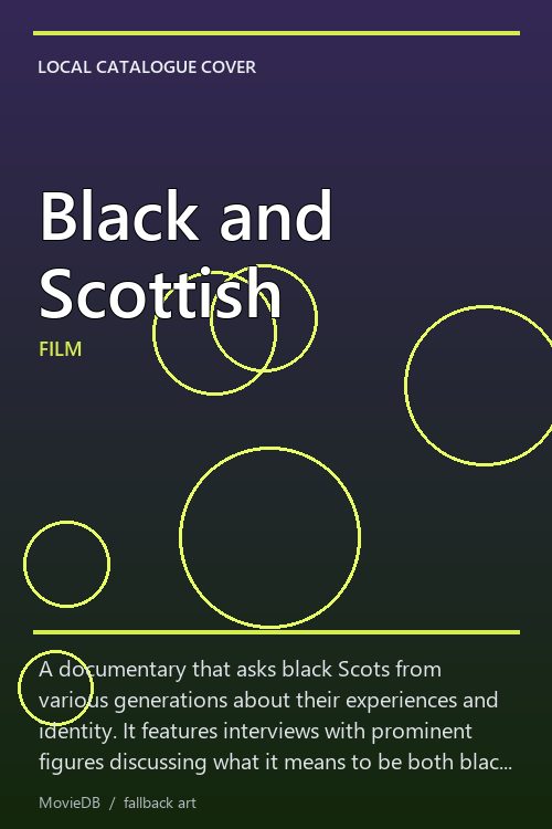 Black and Scottish poster