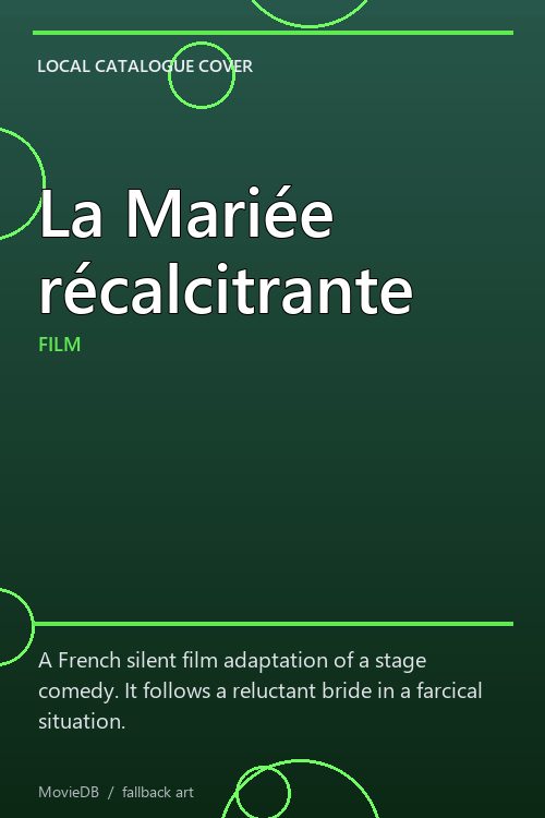 La Mariée récalcitrante poster