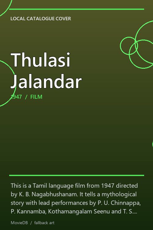 Thulasi Jalandar poster