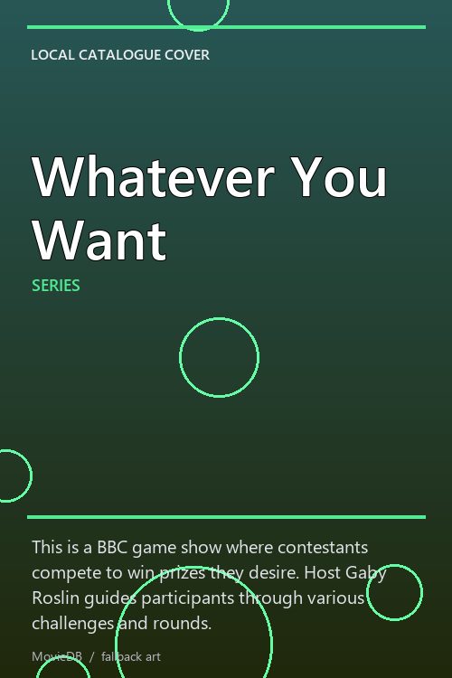 Whatever You Want poster