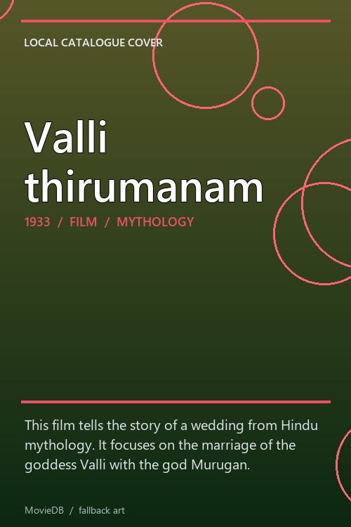Valli thirumanam poster