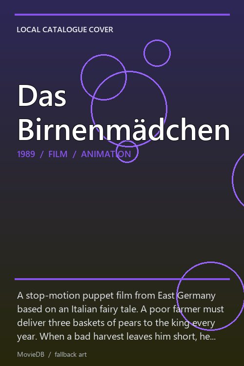 Das Birnenmädchen poster