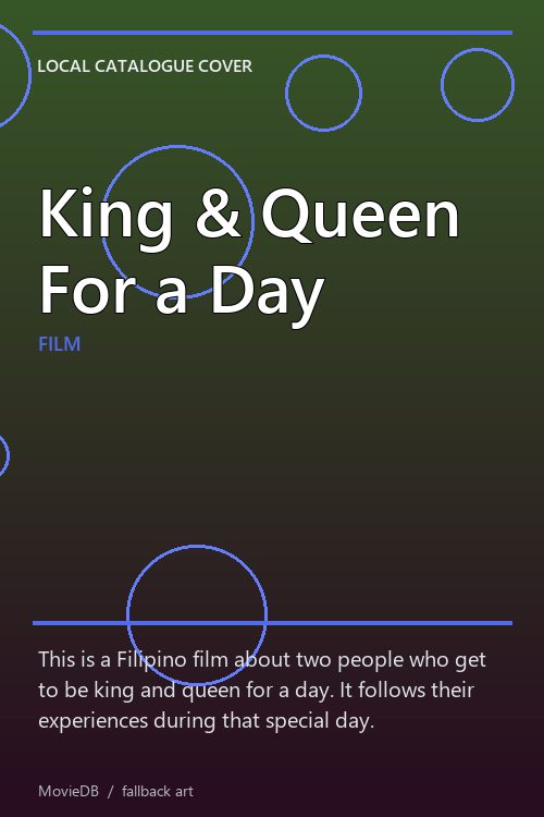 King & Queen For a Day poster