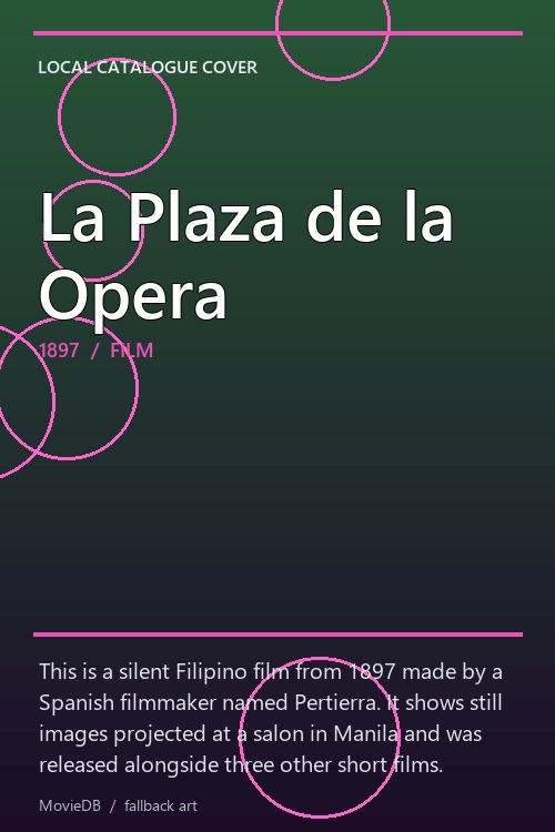 La Plaza de la Opera poster