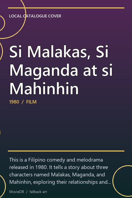 Si Malakas, Si Maganda at si Mahinhin poster