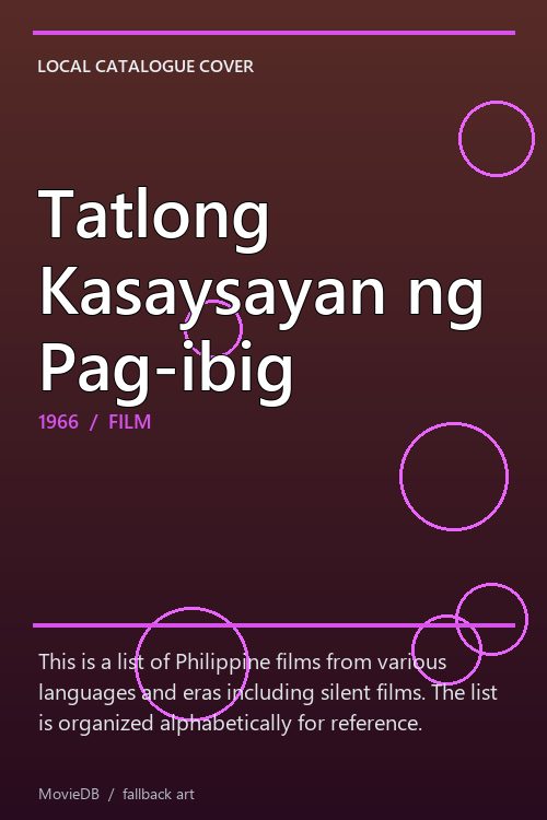 Tatlong Kasaysayan ng Pag-ibig poster
