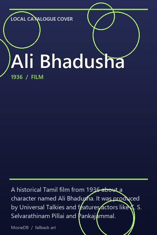 Ali Bhadusha poster