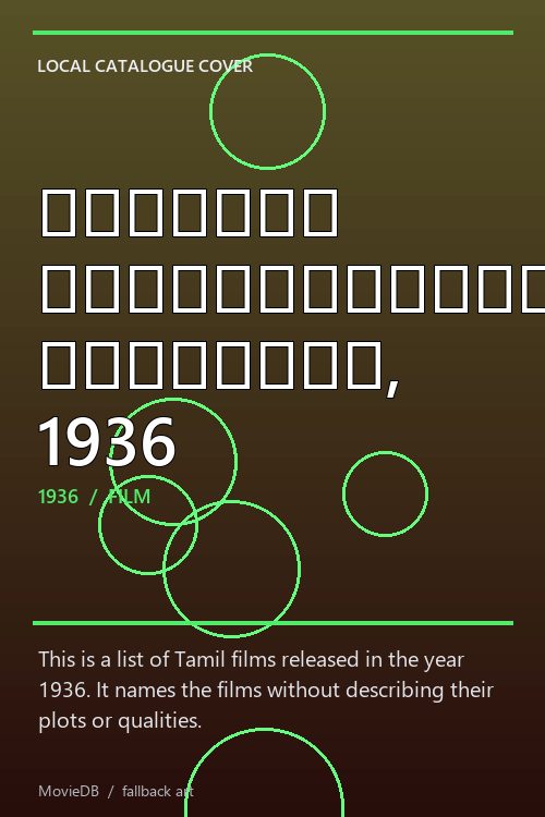 தமிழ்த் திரைப்படங்களின் பட்டியல், 1936 poster