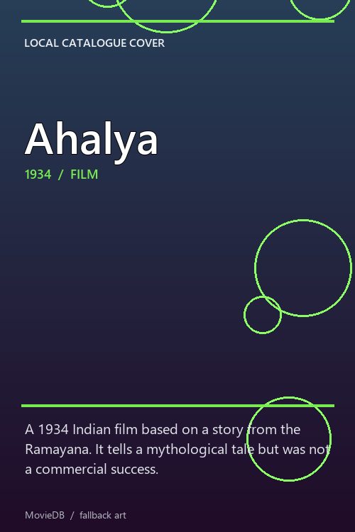 Ahalya poster