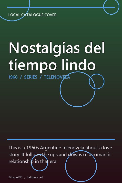 Nostalgias del tiempo lindo poster