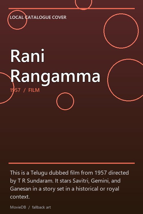 Rani Rangamma poster