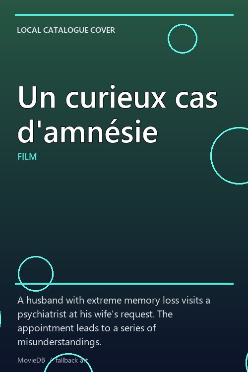 Un curieux cas d'amnésie poster