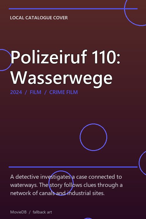 Polizeiruf 110: Wasserwege poster