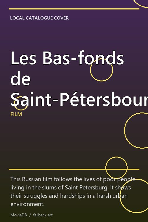 Les Bas-fonds de Saint-Pétersbourg poster