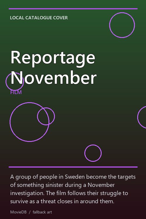 Reportage November poster