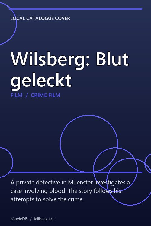 Wilsberg: Blut geleckt poster
