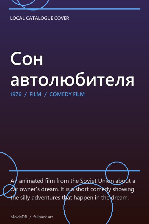 Сон автолюбителя poster