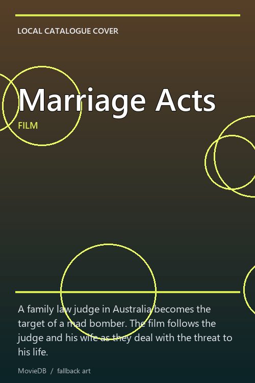 Marriage Acts poster