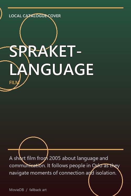 SPRAKET- LANGUAGE poster