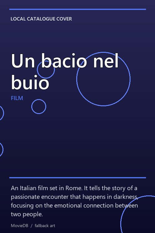 Un bacio nel buio poster