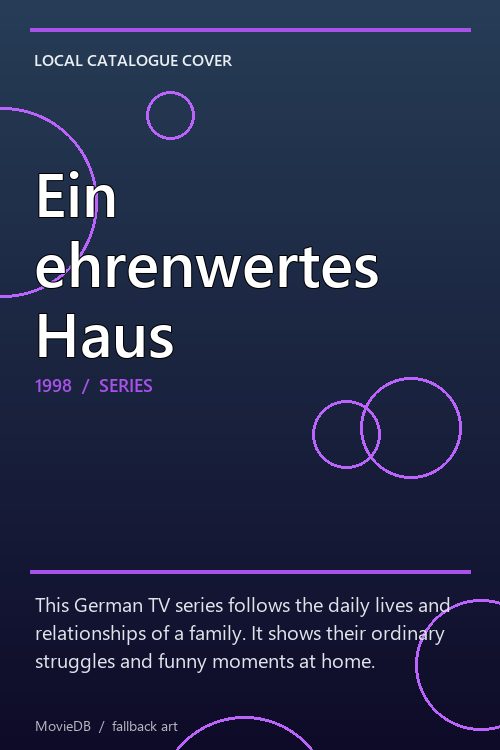 Ein ehrenwertes Haus poster