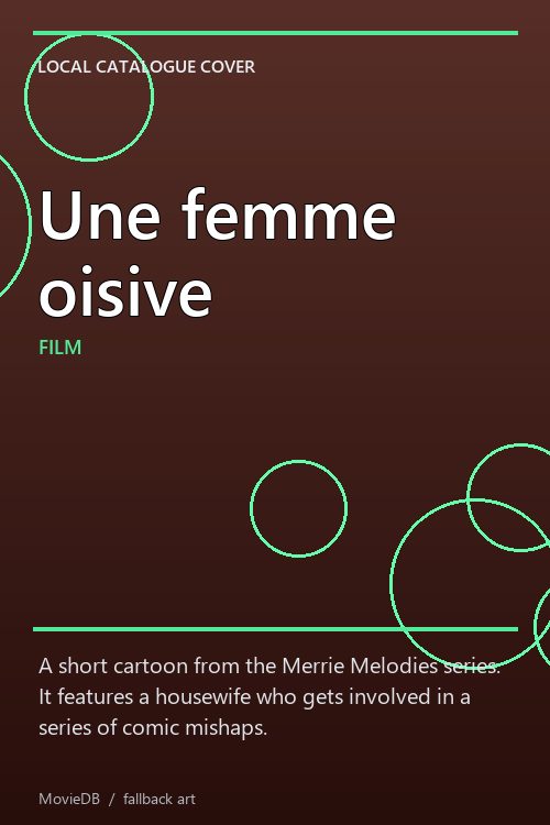 Une femme oisive poster