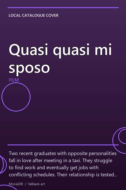 Quasi quasi mi sposo poster