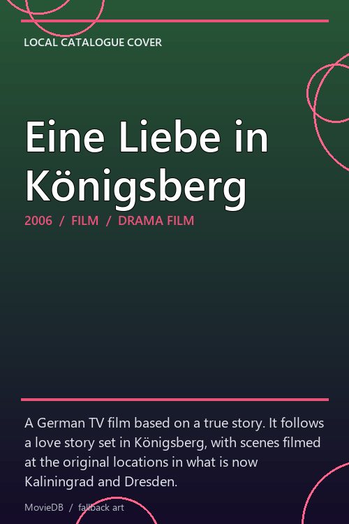 Eine Liebe in Königsberg poster