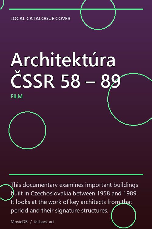Architektúra ČSSR 58 – 89 poster