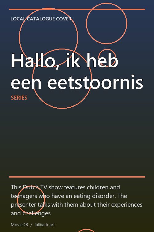 Hallo, ik heb een eetstoornis poster