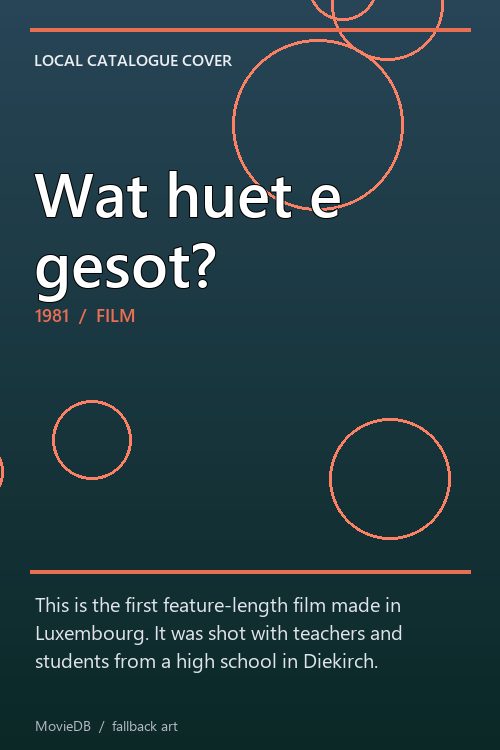 Wat huet e gesot? poster