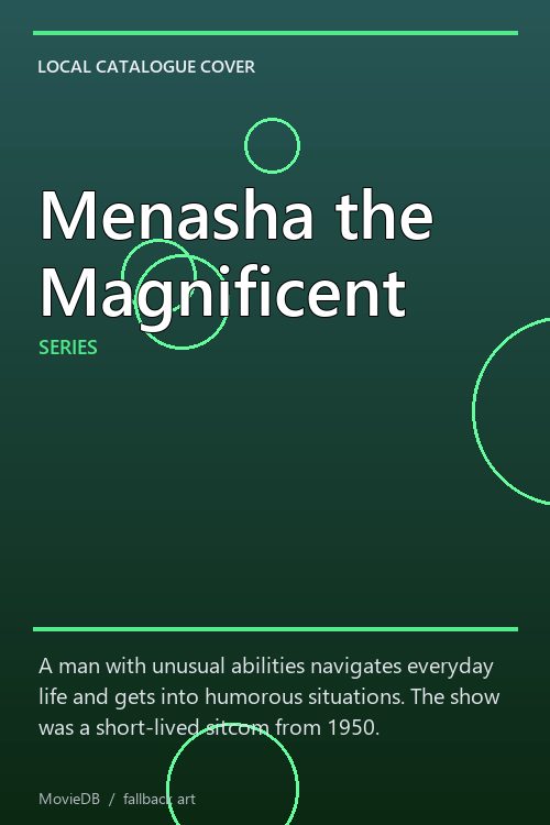 Menasha the Magnificent poster