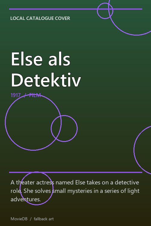 Else als Detektiv poster