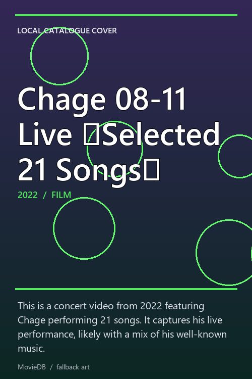 Chage 08-11 Live 〜Selected 21 Songs〜 poster